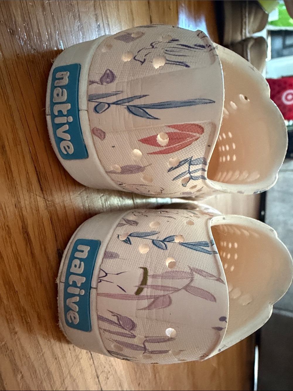 Native Shoes Kids Slip-On Sneakers in Light Pink Floral - Picture 6 of 7